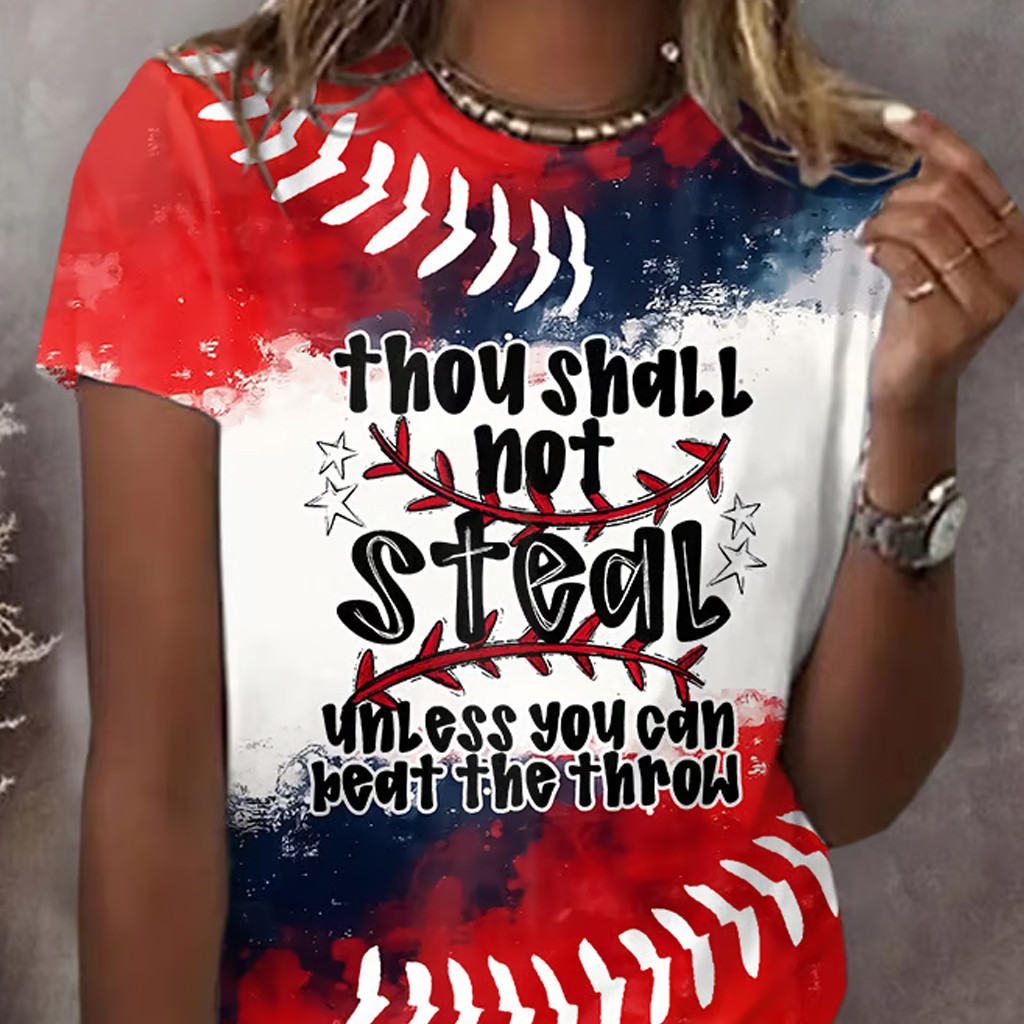 Baseball Thou Shall Not Steal Unless You Can Beat The Throw T-Shirt Game Day T-Shirts