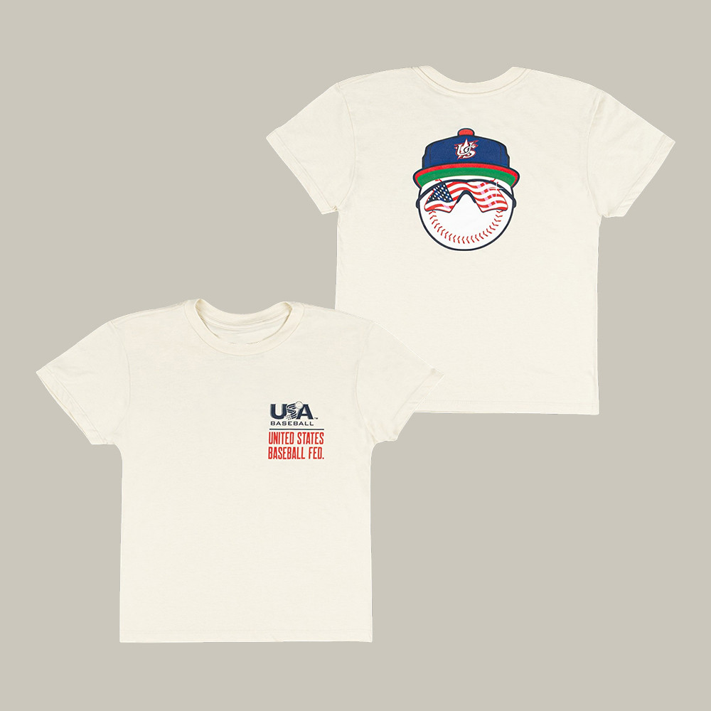 Baseballism x USA Baseball Merch Yuvi Happy Place T-Shirt Baseball Clothes Fan Gear