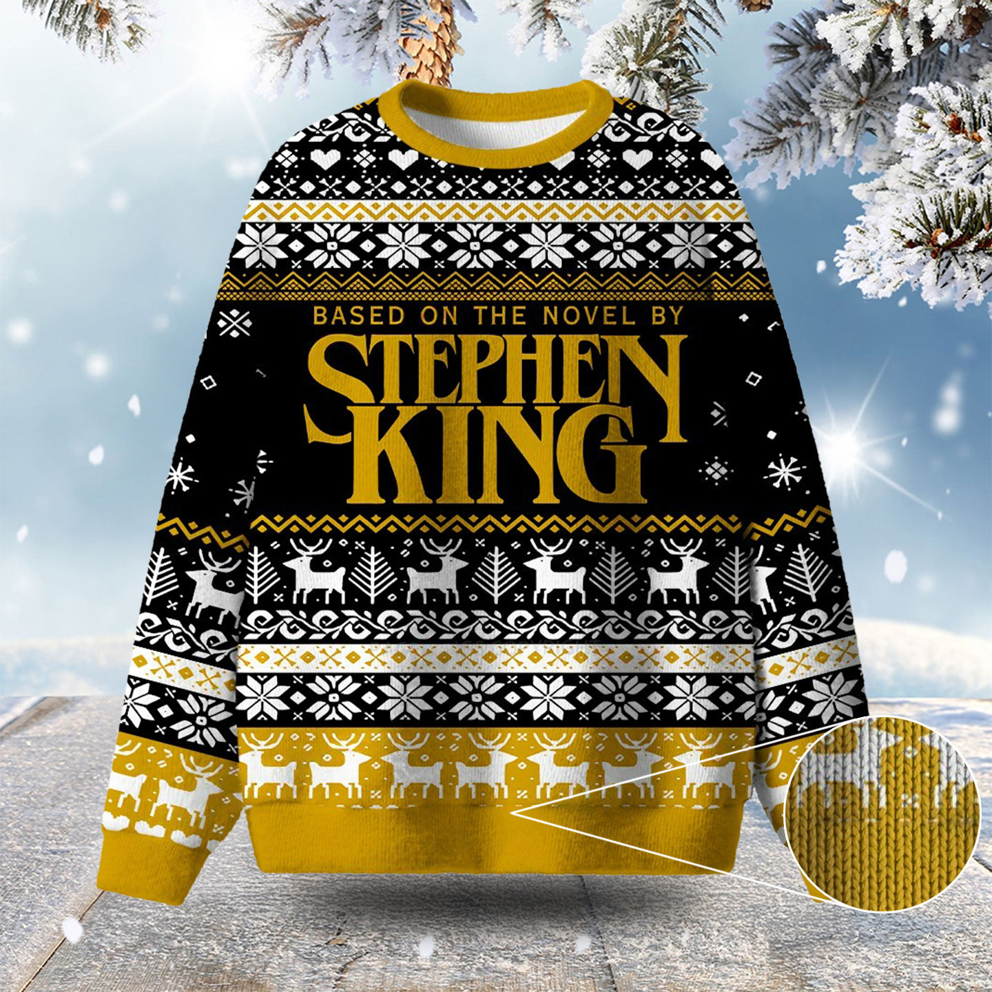 Based On The Novel By Stephen King Ugly Christmas Sweater Best Christmas Gifts