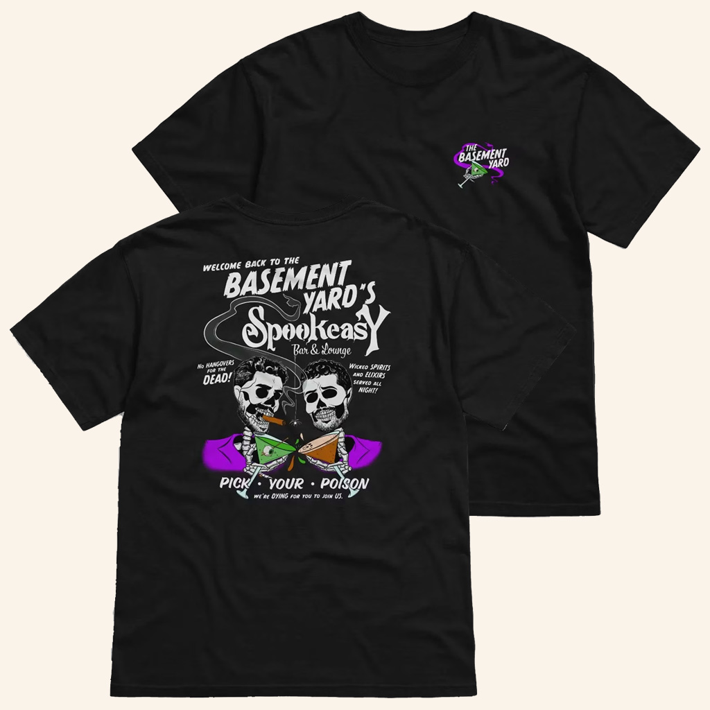 Basement Yard Merch The Spookeasy Bar And Lounge T-Shirt Best Halloween Gifts For Friends