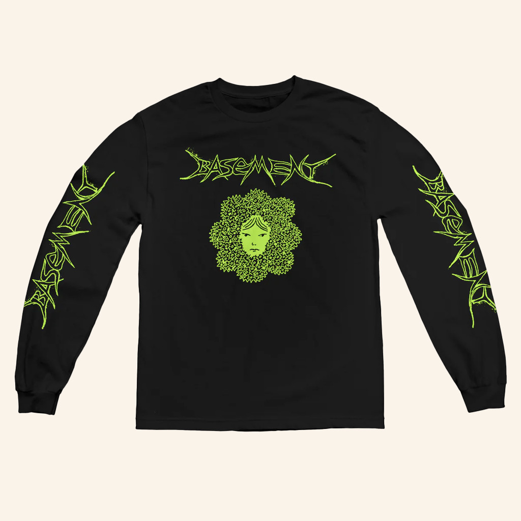 Basementisaband Merch Basement Flower Face Long Sleeve Shirt Christmas Presents For Him