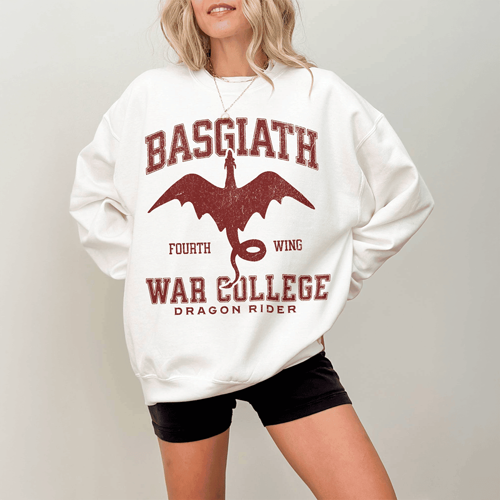 Basgiath War College Sweatshirt Fourth Wing Sweatshirt Sweatshirt Gifts For Wife Basgiath War College Sweatshirt Fourth Wing Sweatshirt Sweatshirt Gifts For Wife
