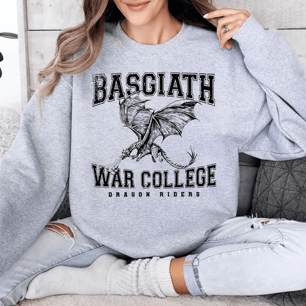 Basgiath War College Sweatshirt Grey Dragon Riders Sweatshirt Best Gift For Daughter Basgiath War College Sweatshirt Grey Dragon Riders Sweatshirt Best Gift For Daughter