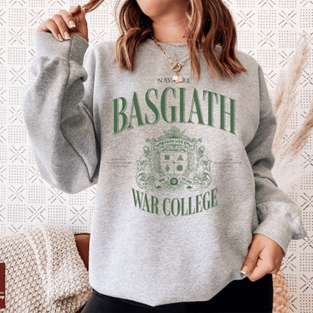 Basgiath War College Sweatshirt Grey Gift Ideas For Sister Basgiath War College Sweatshirt Grey Gift Ideas For Sister