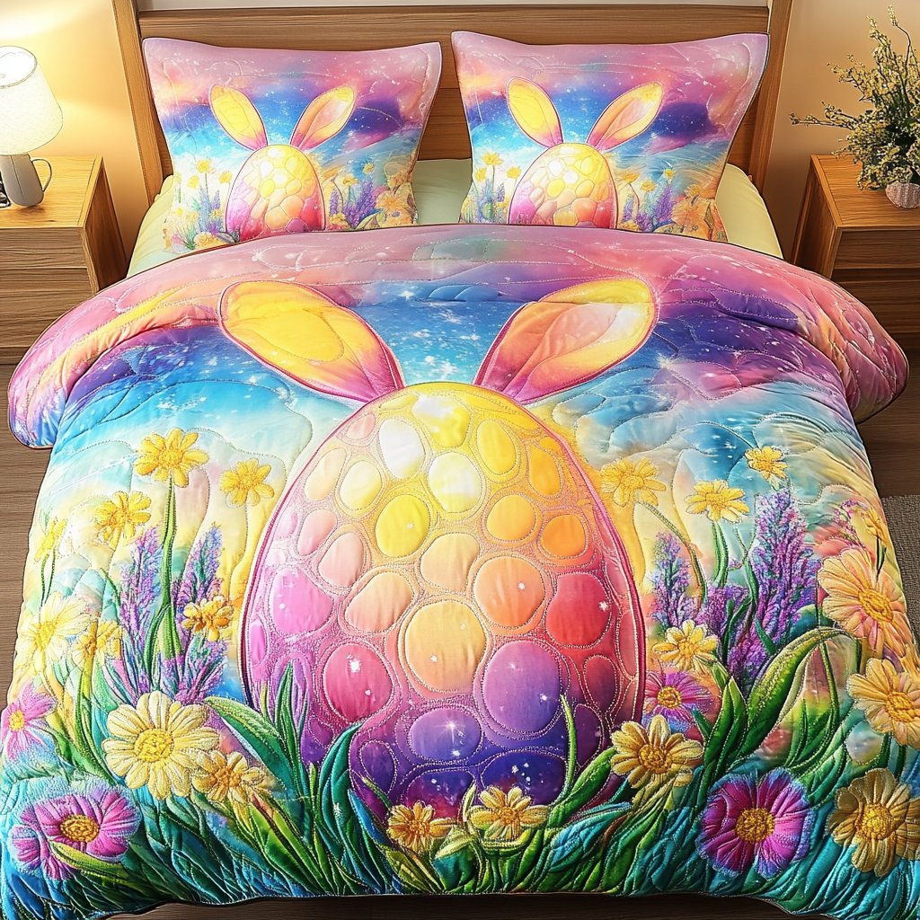 Basket of Dreams Quilted Bedding Set Best Bedspread Set Best Easter Gifts