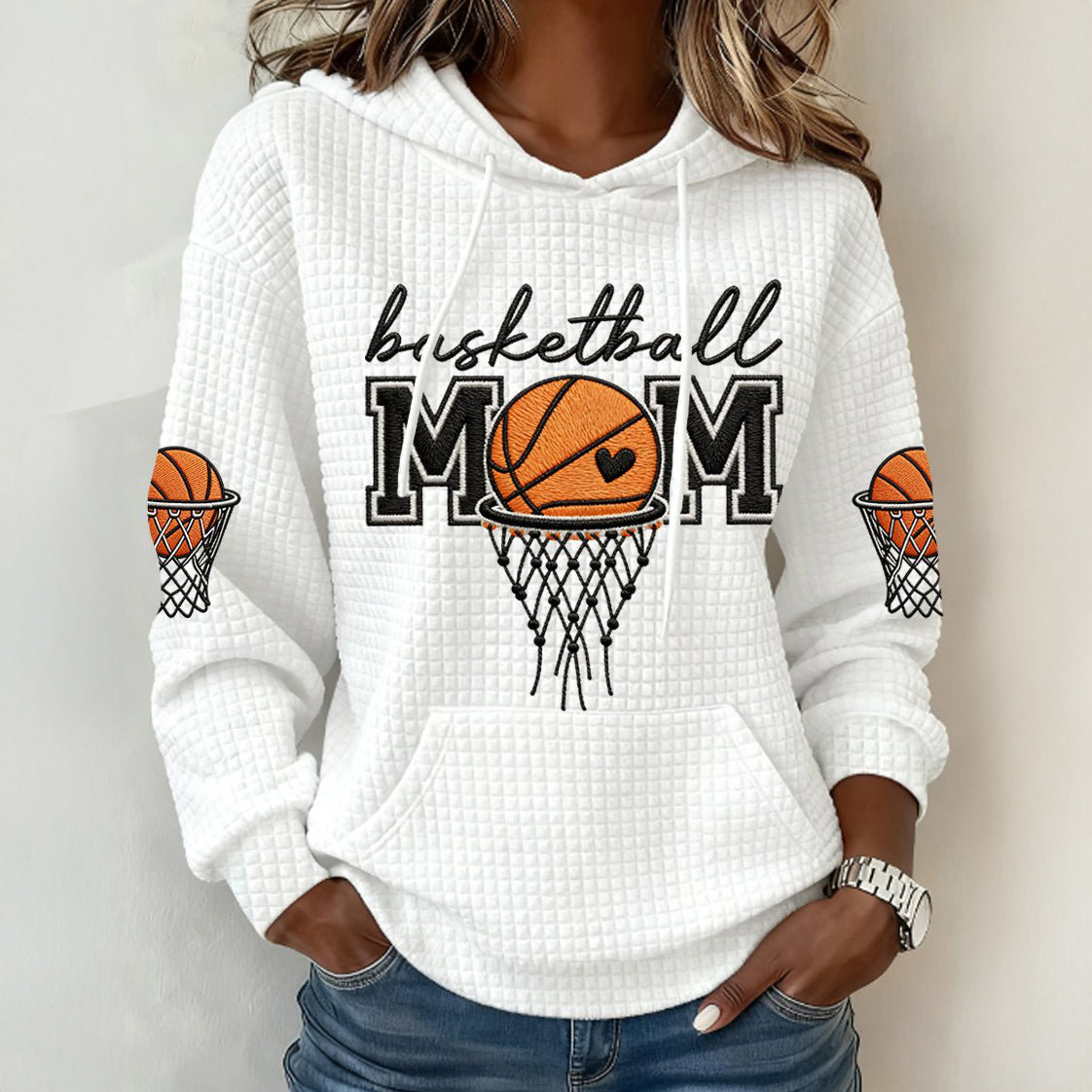 Basketball Mom Hoodie Game Day Basketball Apparel Present For Mother's Day