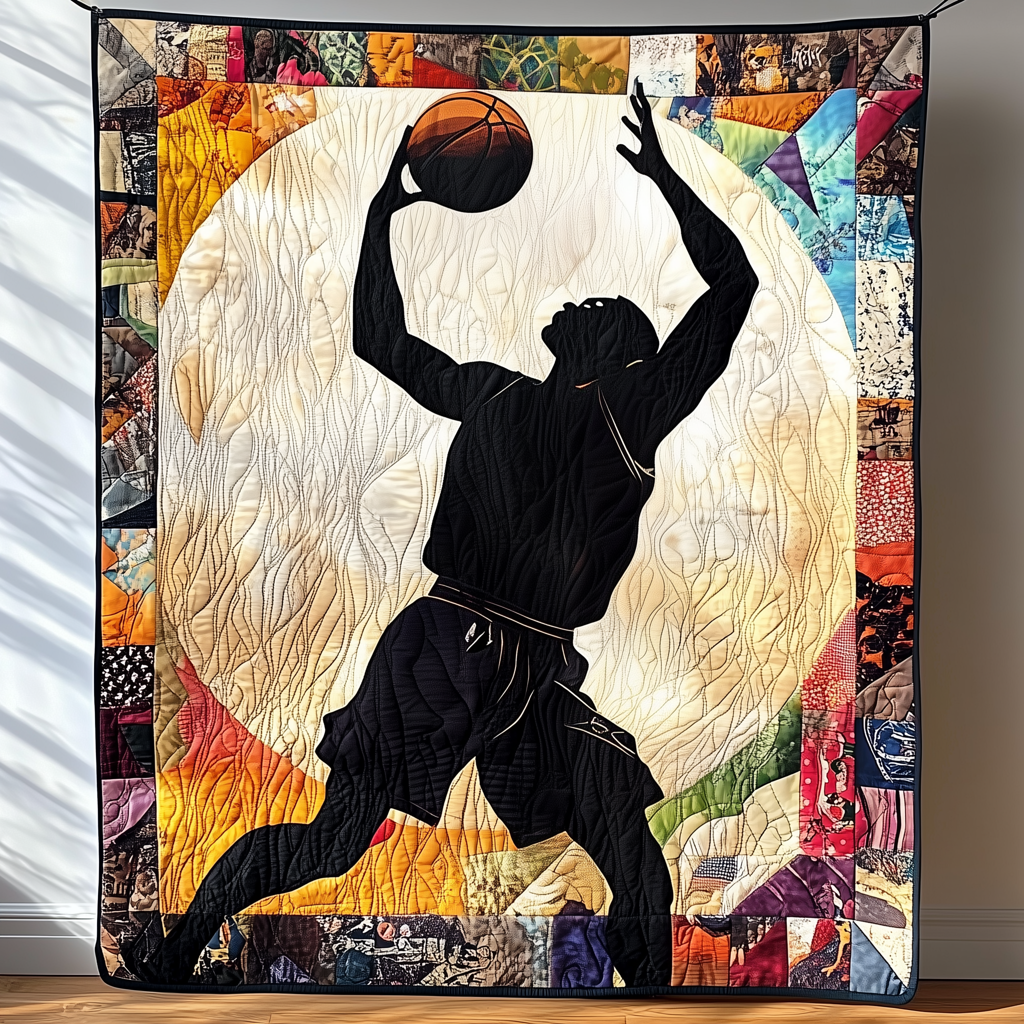 Basketball Never Stops Sport Motif Quilted Blanket Player Sports Theme Unique Gifts For Basketball Players