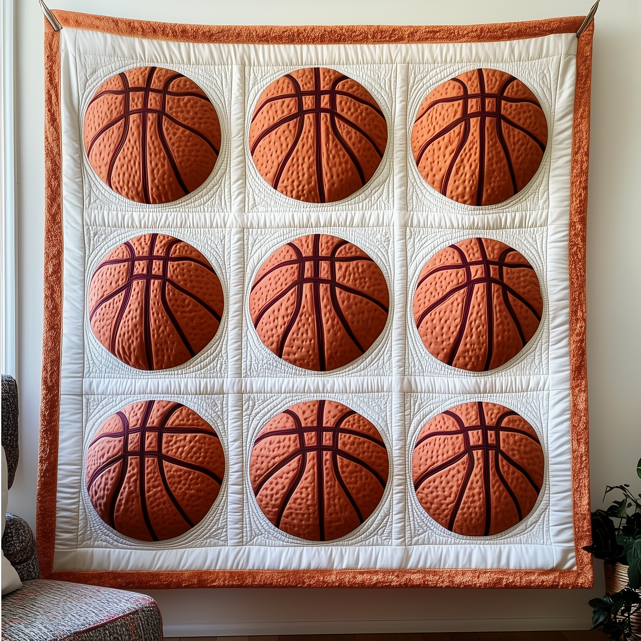 Basketball Never Stops Sport Pattern Quilted Blanket Sports Fan Gift Unique Gifts For Basketball Players