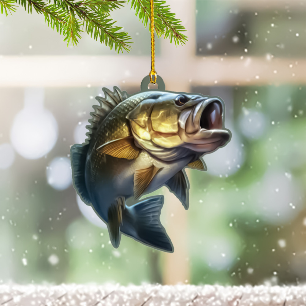 Bass Fish Ornament Christmas Tree Decorations Gifts For Fishing Lovers