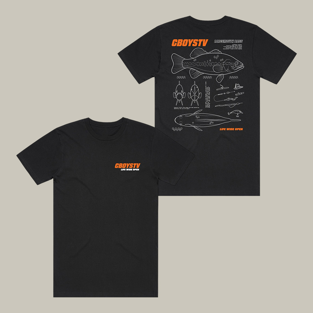 Bass Spec CboysTV T-Shirt Life Wide Open CboysTV Clothing Gift For Fishing Lovers