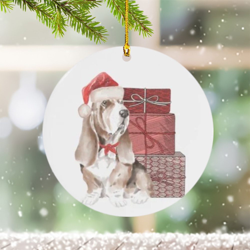 Basset Hound Christmas Ornament Basset Hound Ornaments Gifts For Dog Owners