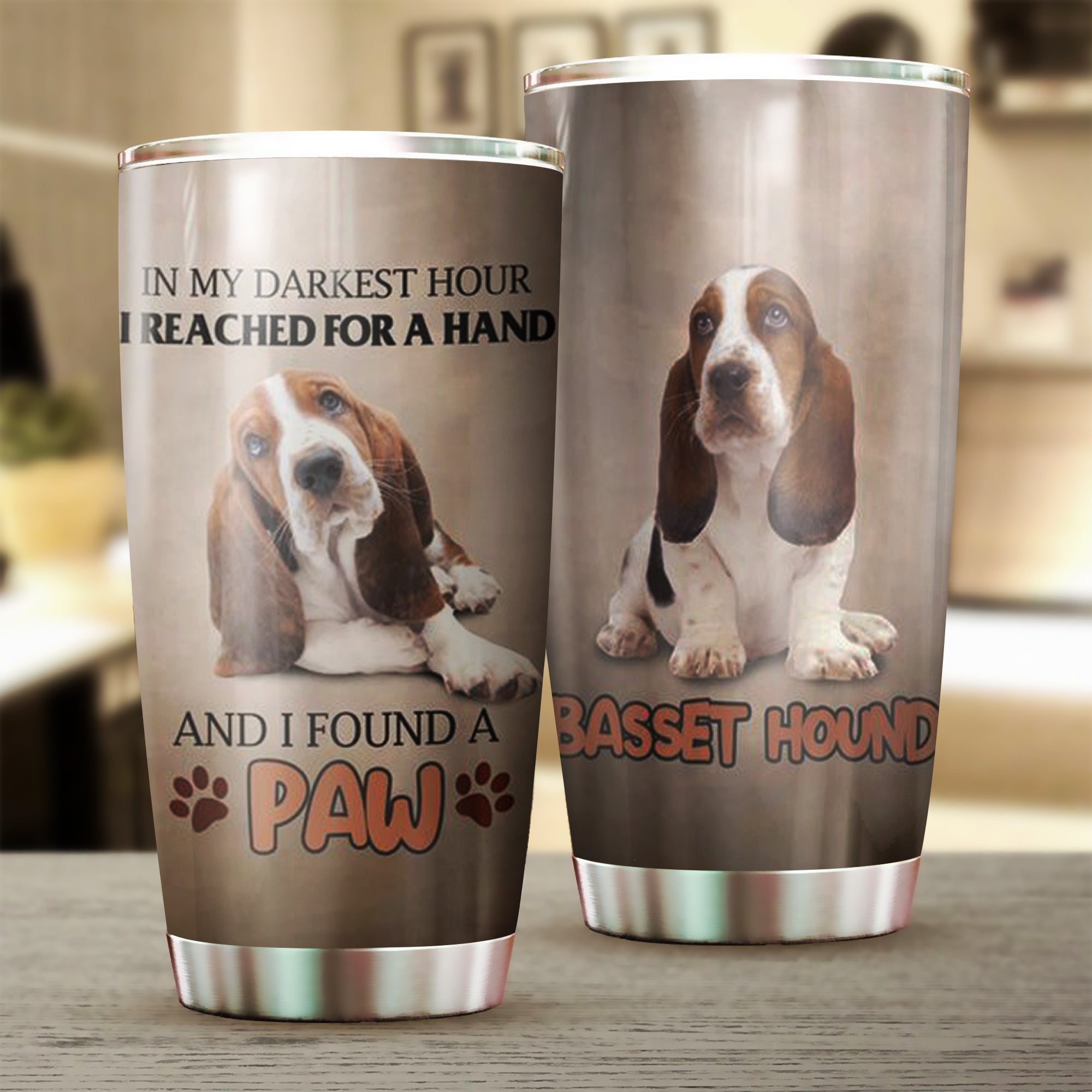 Basset Hound Dog In My Darkest Hour I Reched For A Hand Tumbler Pet Lover Cute Tumbler Cups Basset Hound Dog In My Darkest Hour I Reched For A Hand Tumbler Pet Lover Cute Tumbler Cups