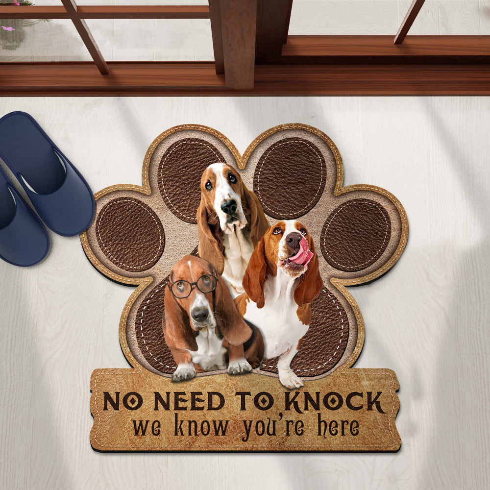 Basset Hound No Need To Knock Doormat Entryway Rug Ideas Xmas Gifts For Dog Lovers