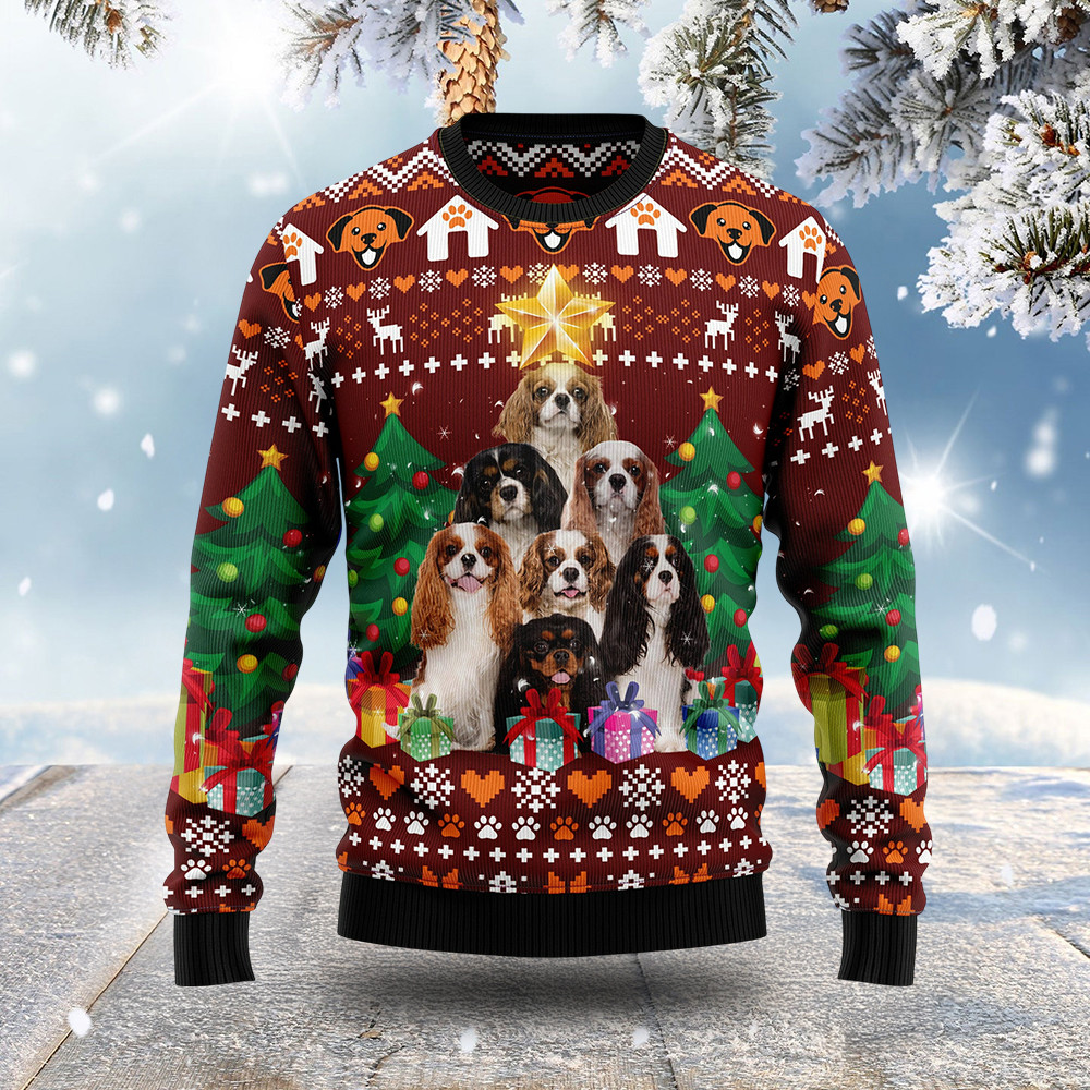 Basset Hound Pine Tree Ugly Christmas Sweater Dog Themed Christmas Gifts For Dog Lovers