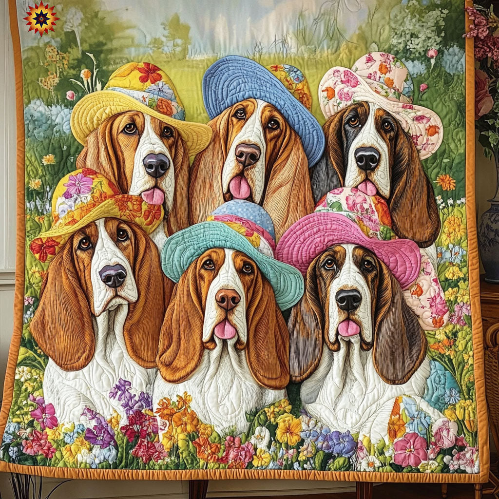 Basset Hound Pretty WQuilt Blanket King Size Throw Blanket Good Mother's Day Gifts For Mom