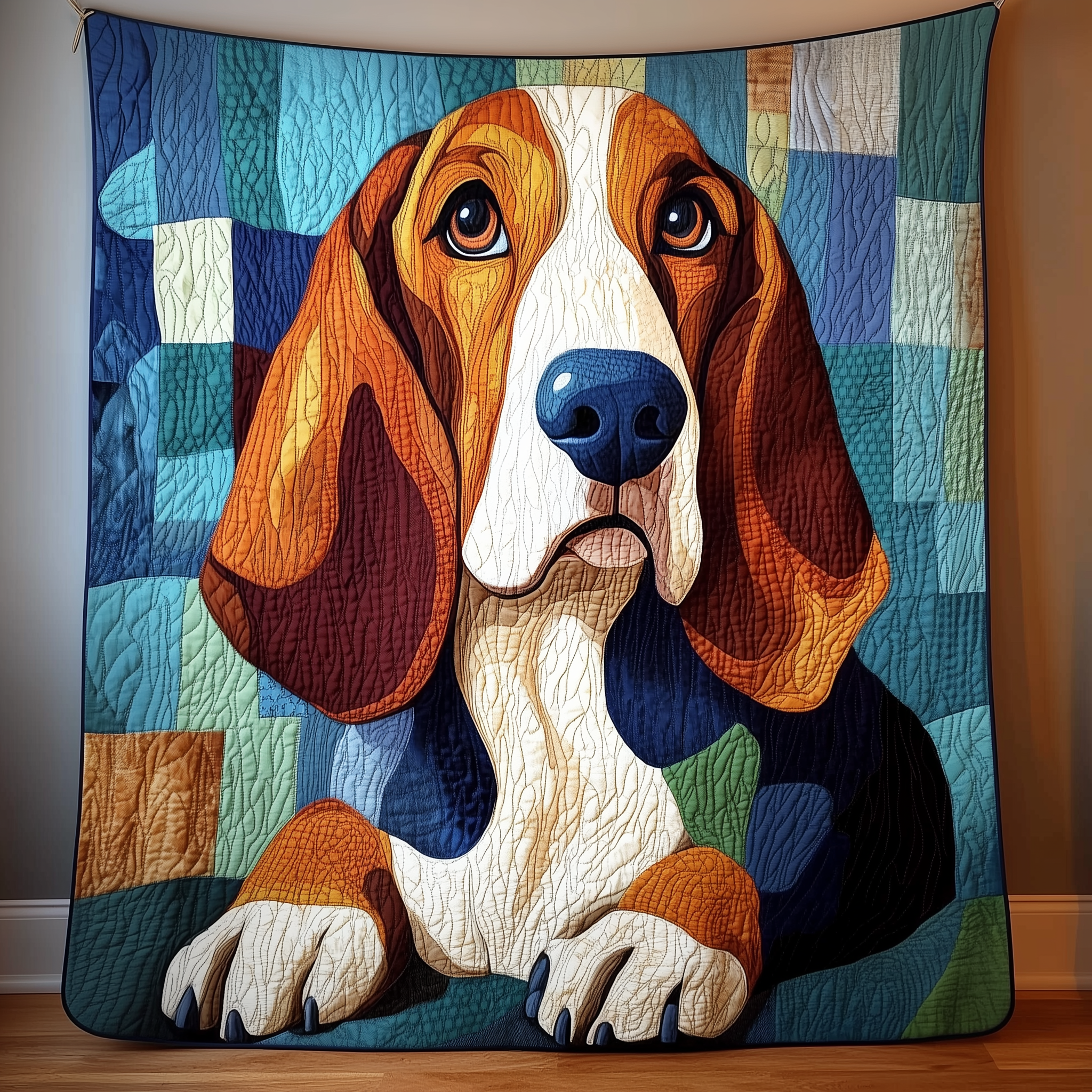Basset Hound Quilted Blanket Christmas Throw Blanket Christmas Gifts For Grandparents