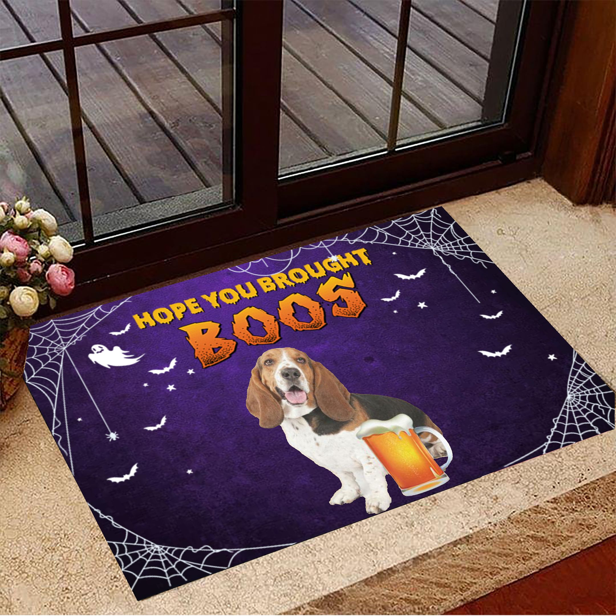 Basset Hound You Brought Boos Doormat Basset Hound Doormat Cute Halloween Decorations