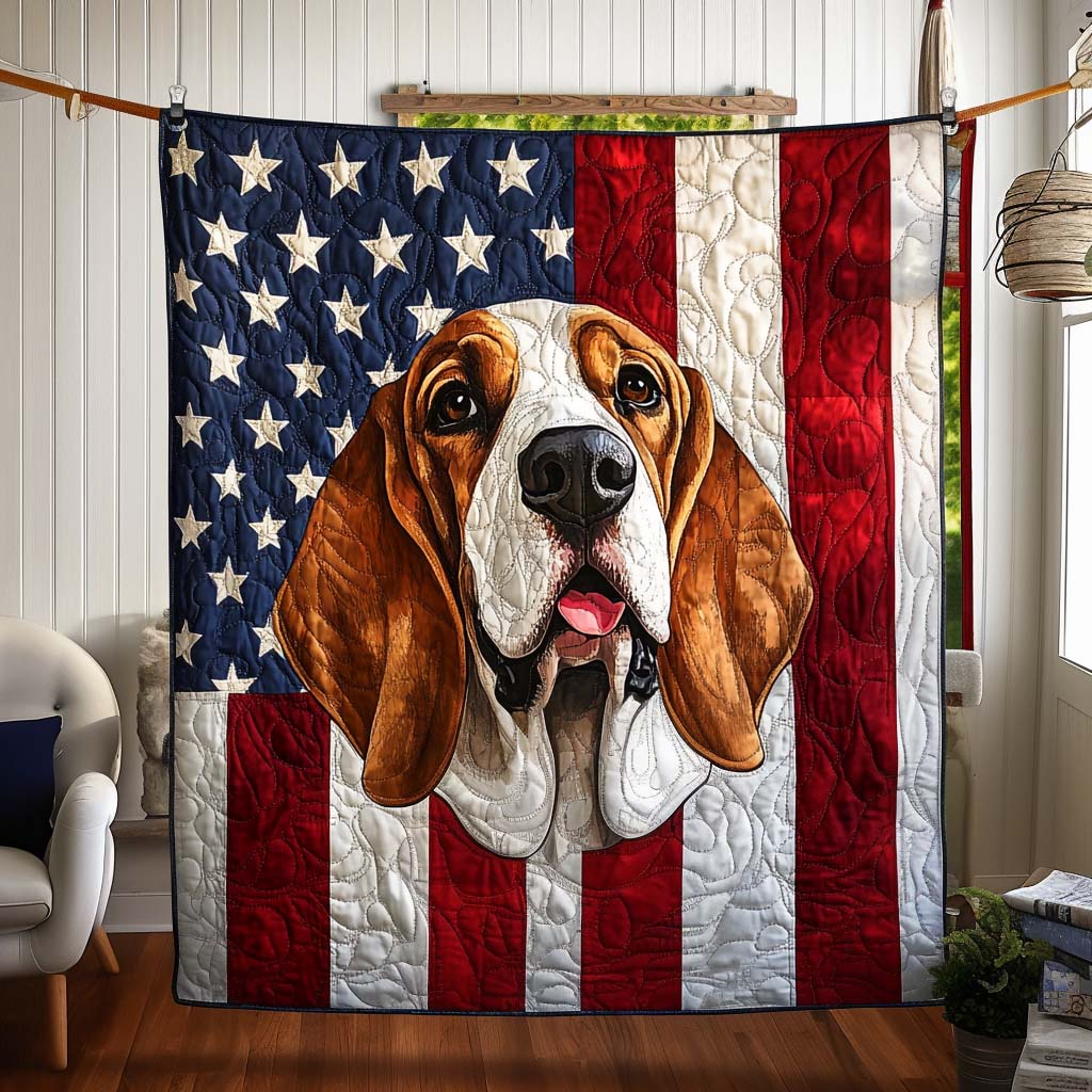 Basset Snuggle Quilted Blanket Basset Hound Blanket Gift For Dog Lovers
