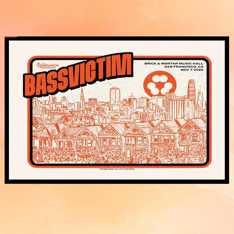 Bassvictim Merch San Francisco CA November 7 2025 Tour Poster Home Decor Gifts For Music Fans