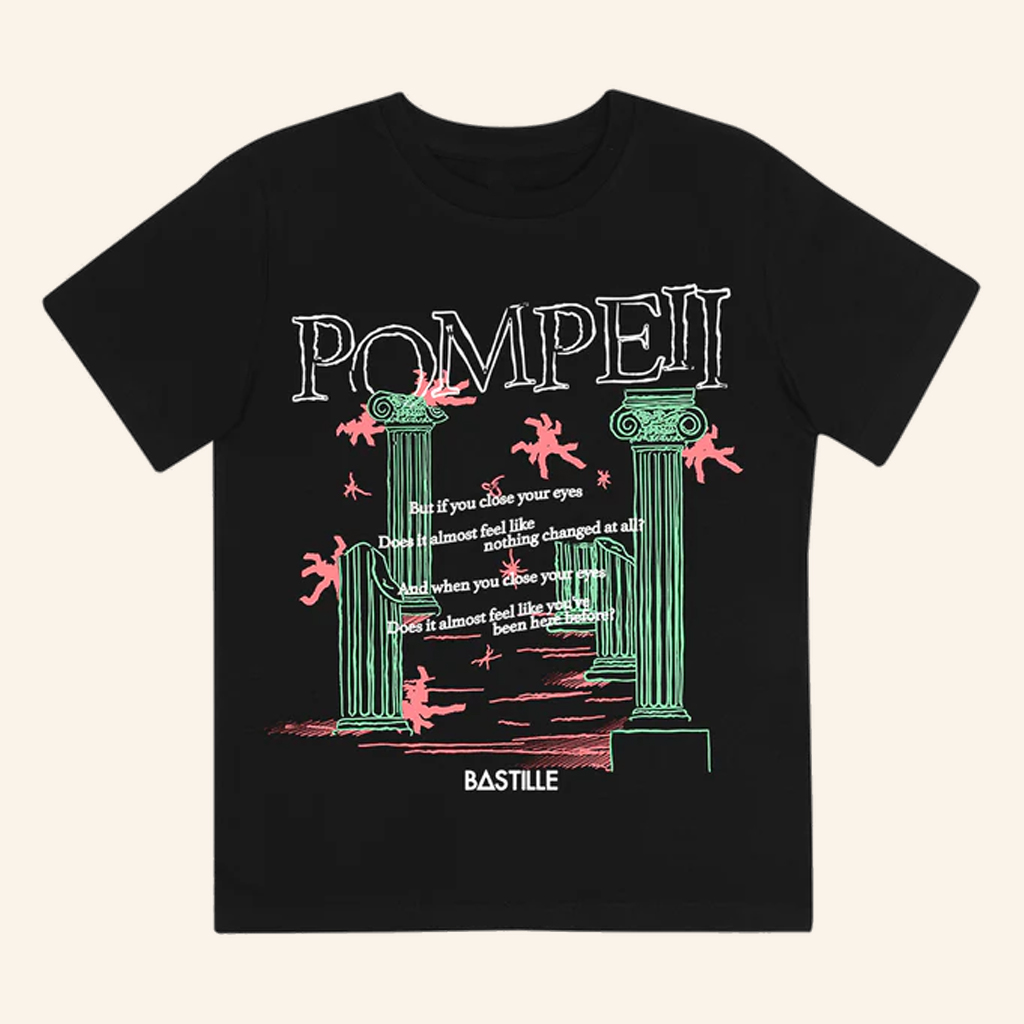 Bastille Merch Pompeii Pillars Black T-Shirt Xmas Gifts For Girlfriend