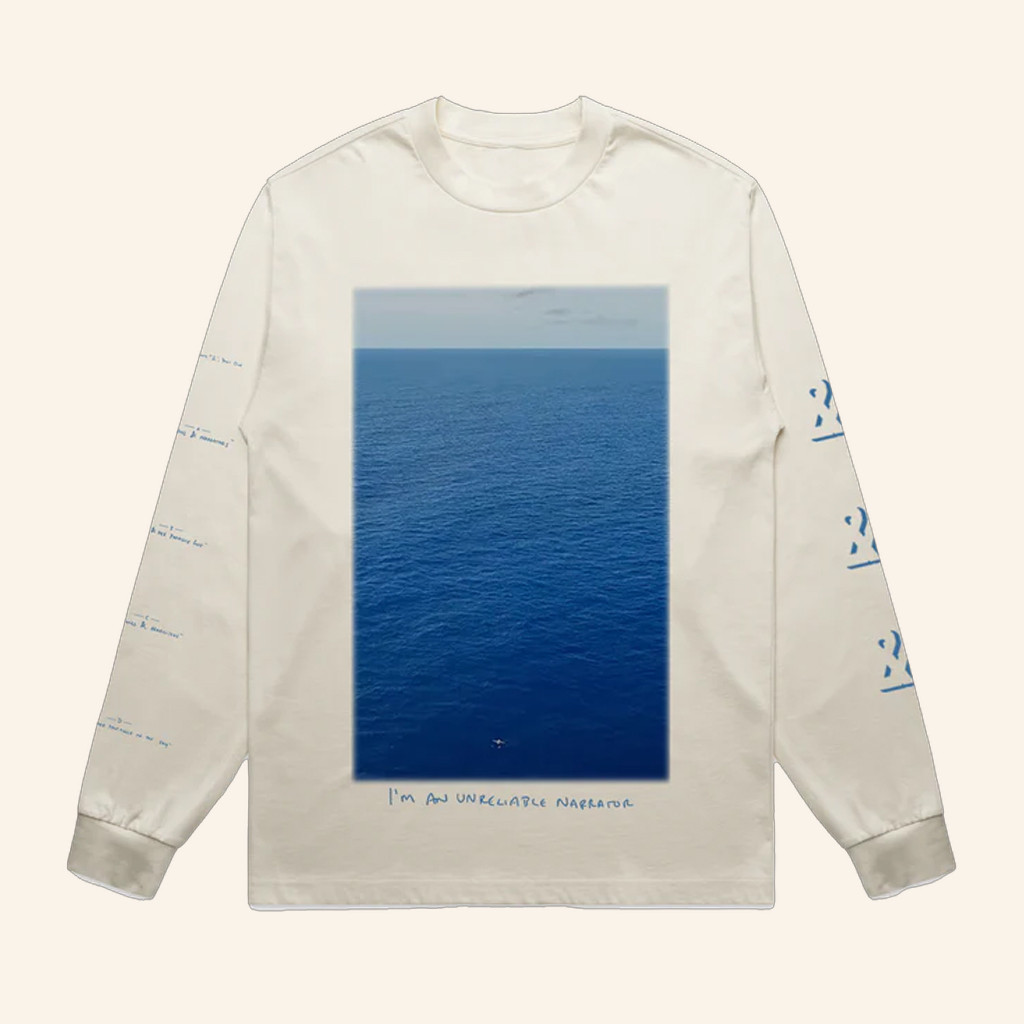 Bastille Merch Unreliable Narrator Photo Ecru Long Sleeve T-Shirt Christmas Gifts For Friends