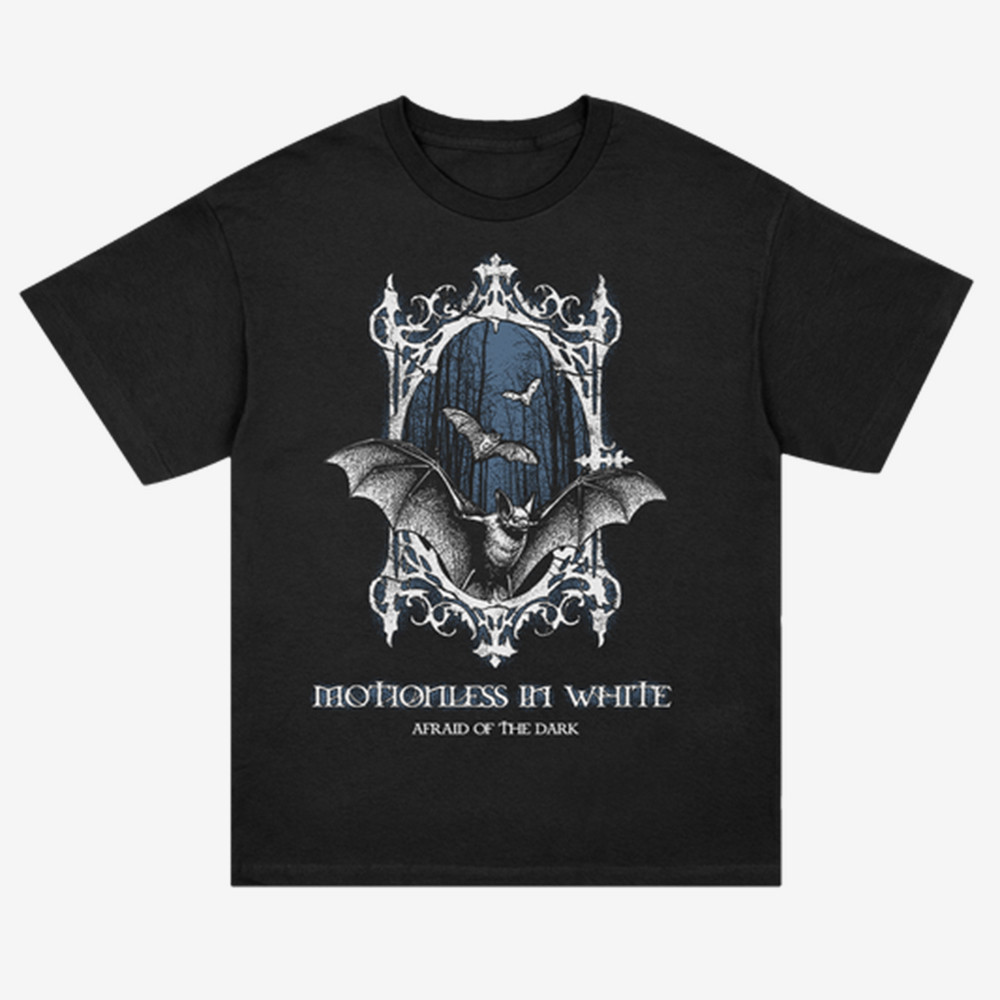 Bat Afraid Of The Dark T-Shirt Motionless In White Merch Metalcore Music Fan Gift