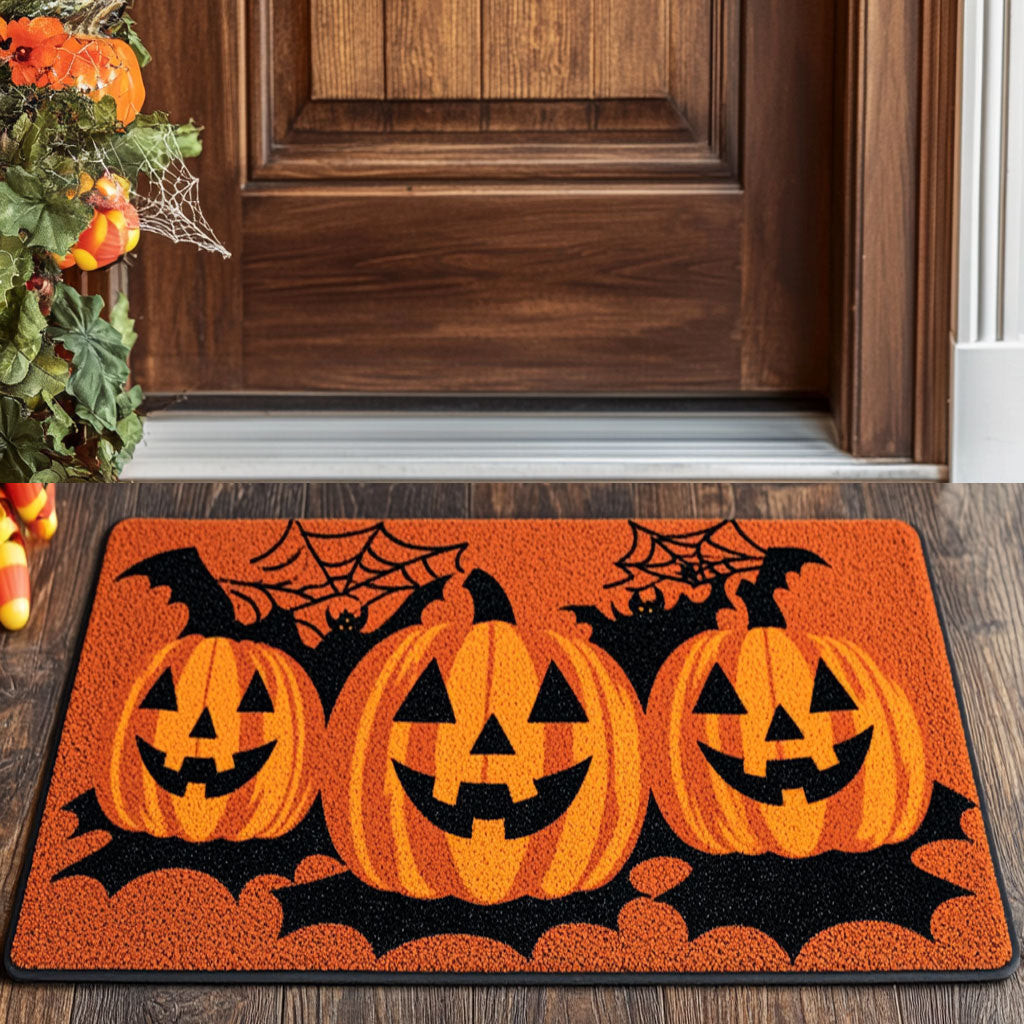 Bat And Lantern Doormat Best Halloween Gift For Friends and Family