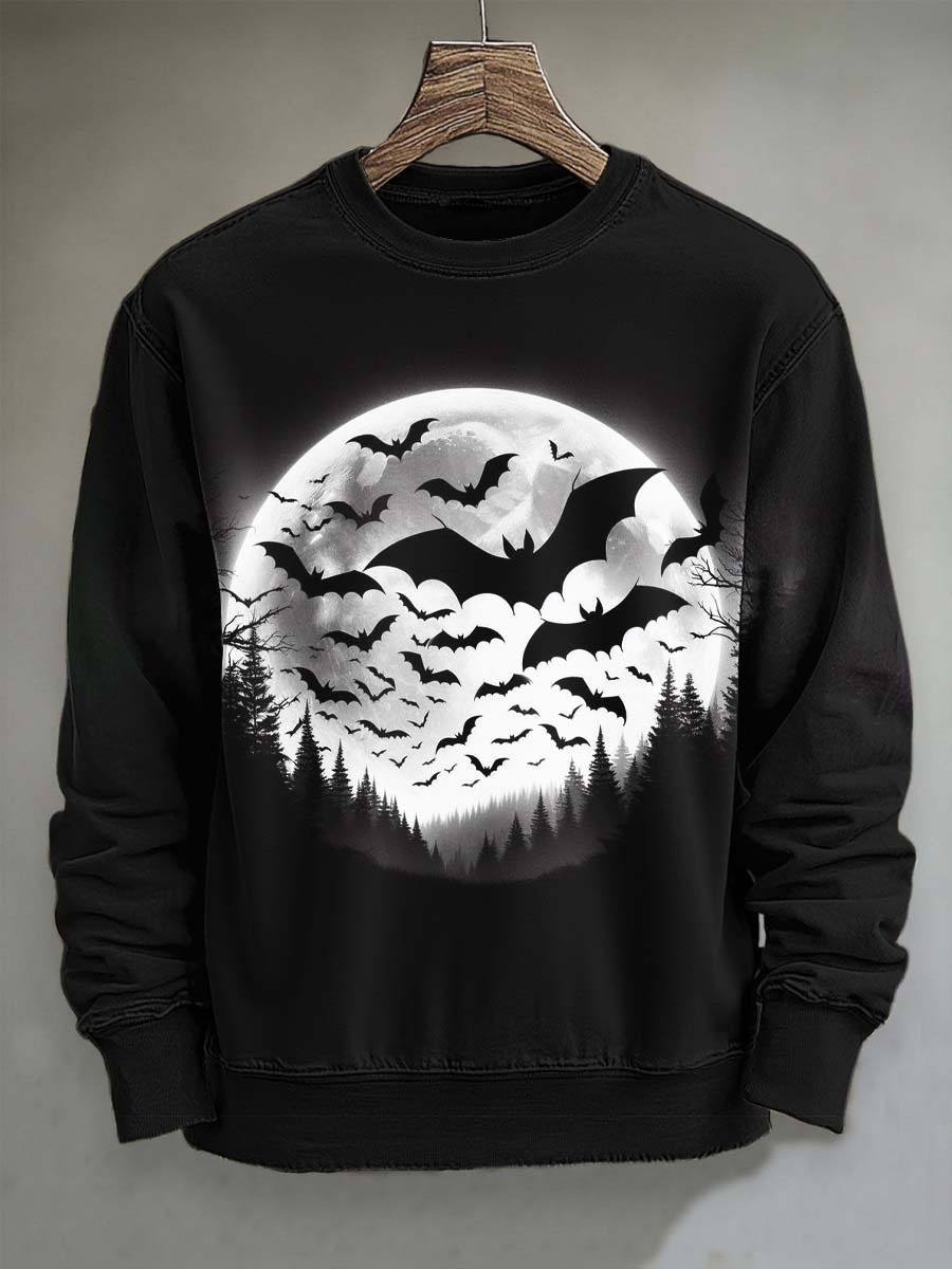 Bat Halloween Midnight Sweatshirt Horror Clothing Gothic Bat Lover Gift Ideas