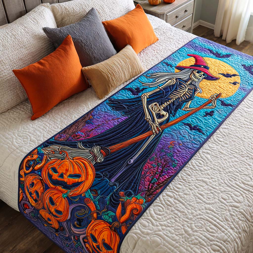 Bat Whisper Quilted Bed Runner Bedroom Decorations Spooky Gifts For Her