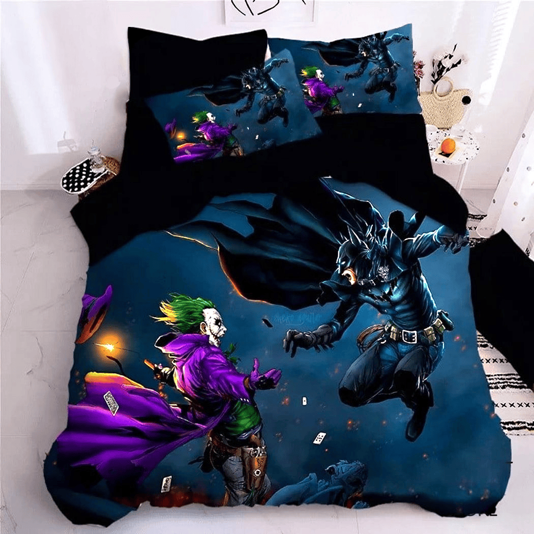 Batman And Joker Design Bedding Set For Bedroom Decor Gifts For Anime Lovers