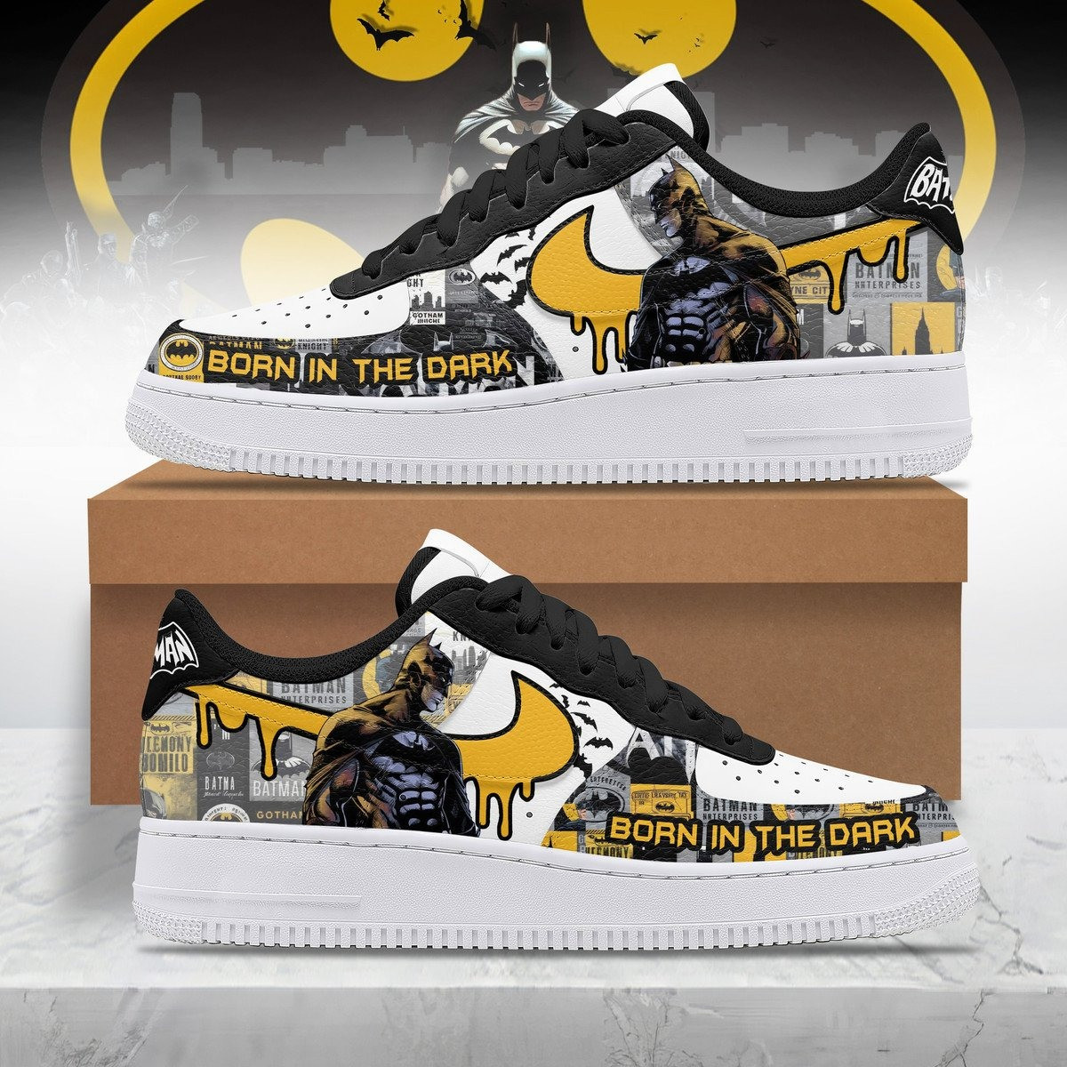 Batman Born In The Dark AF1 Shoes Gifts For Men Women