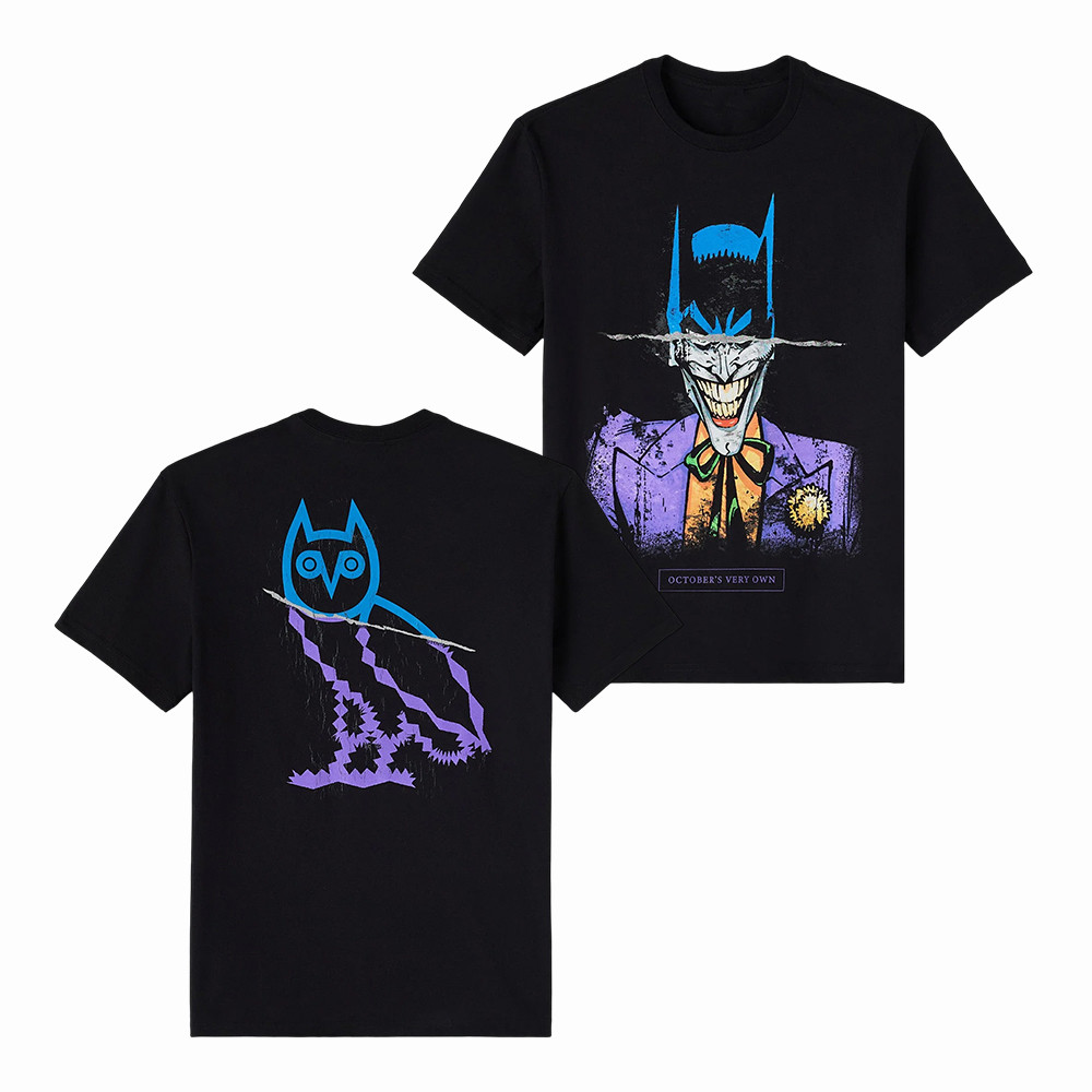 Batman x The Joker Split OVO T-Shirt October's Very Own Merch Best Present For Friends