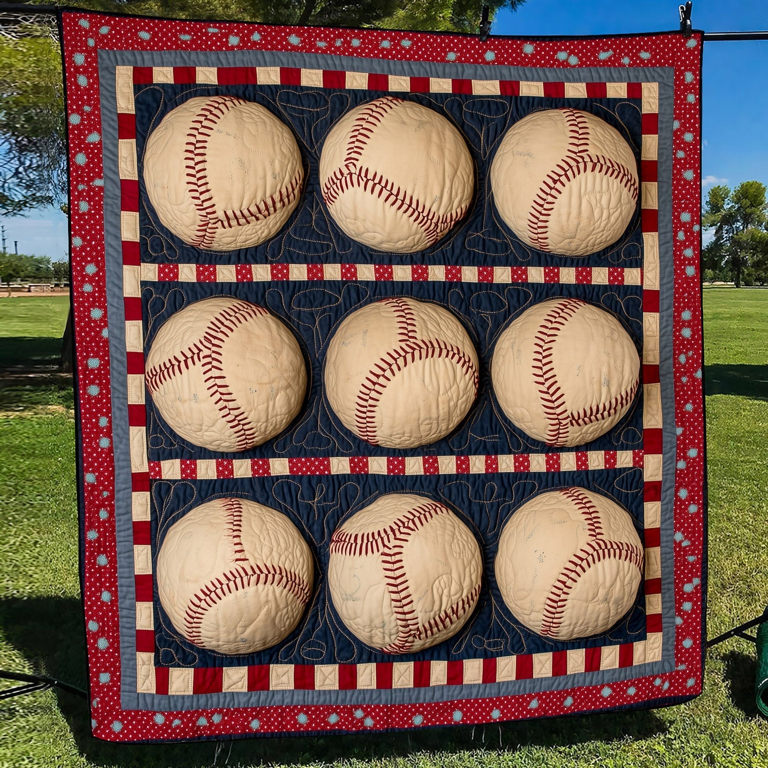 Batter Box Quilted Blanket Baseball Christmas Gifts