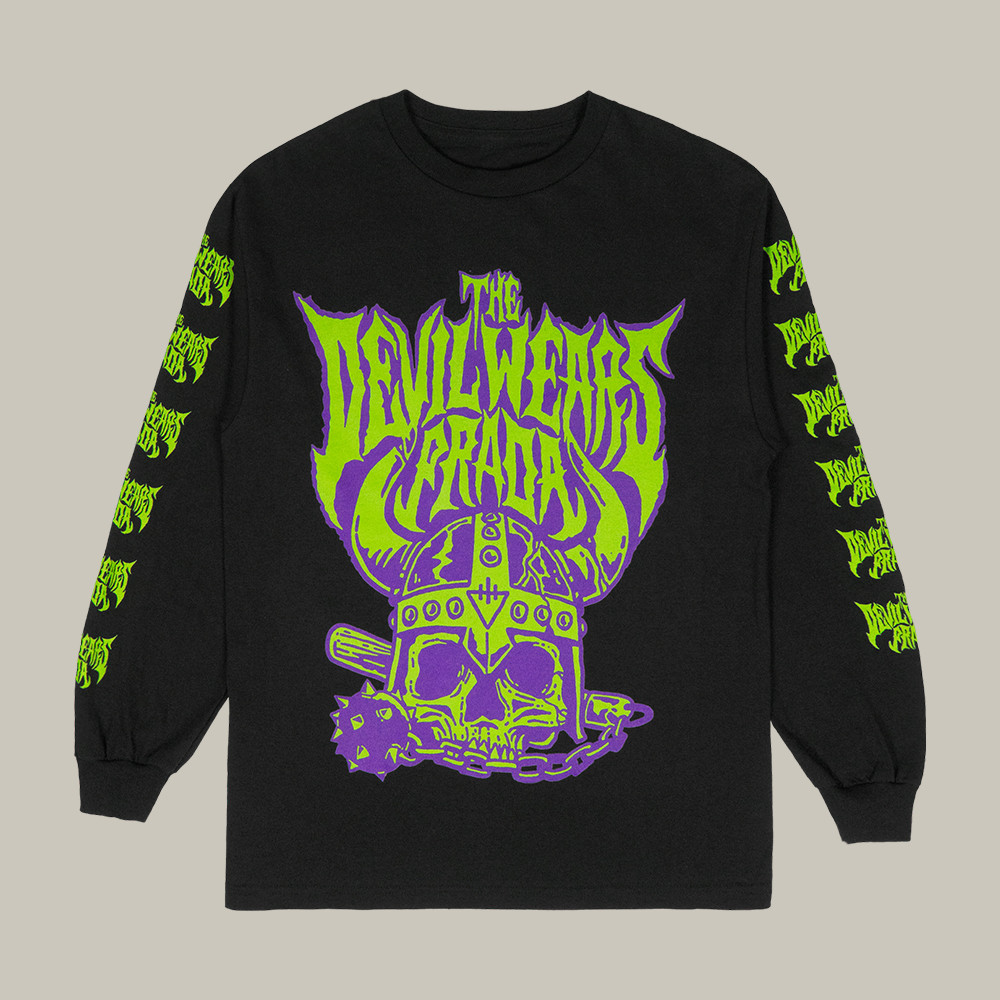 Battle Skull Long Sleeve Shirt The Devil Wears Prada Merch Unique Gift For Friends