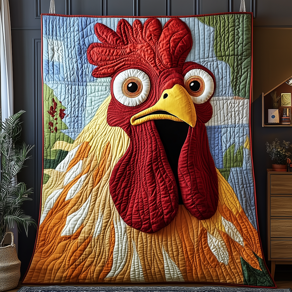 Bawkward Moments Funny Chicken Hen Quilted Blanket Hen Farmhouse Gifts For Chicken Lovers