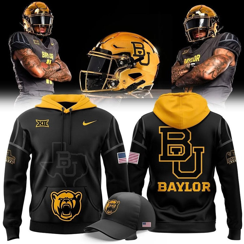 Baylor Bears Gold Chrome Football Collection 2025 Hoodie