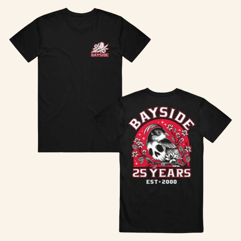 Bayside Merch Bird Skull Black T-Shirt  Gift Ideas For Music Lovers Bayside Merch Bird Skull Black T-Shirt  Gift Ideas For Music Lovers