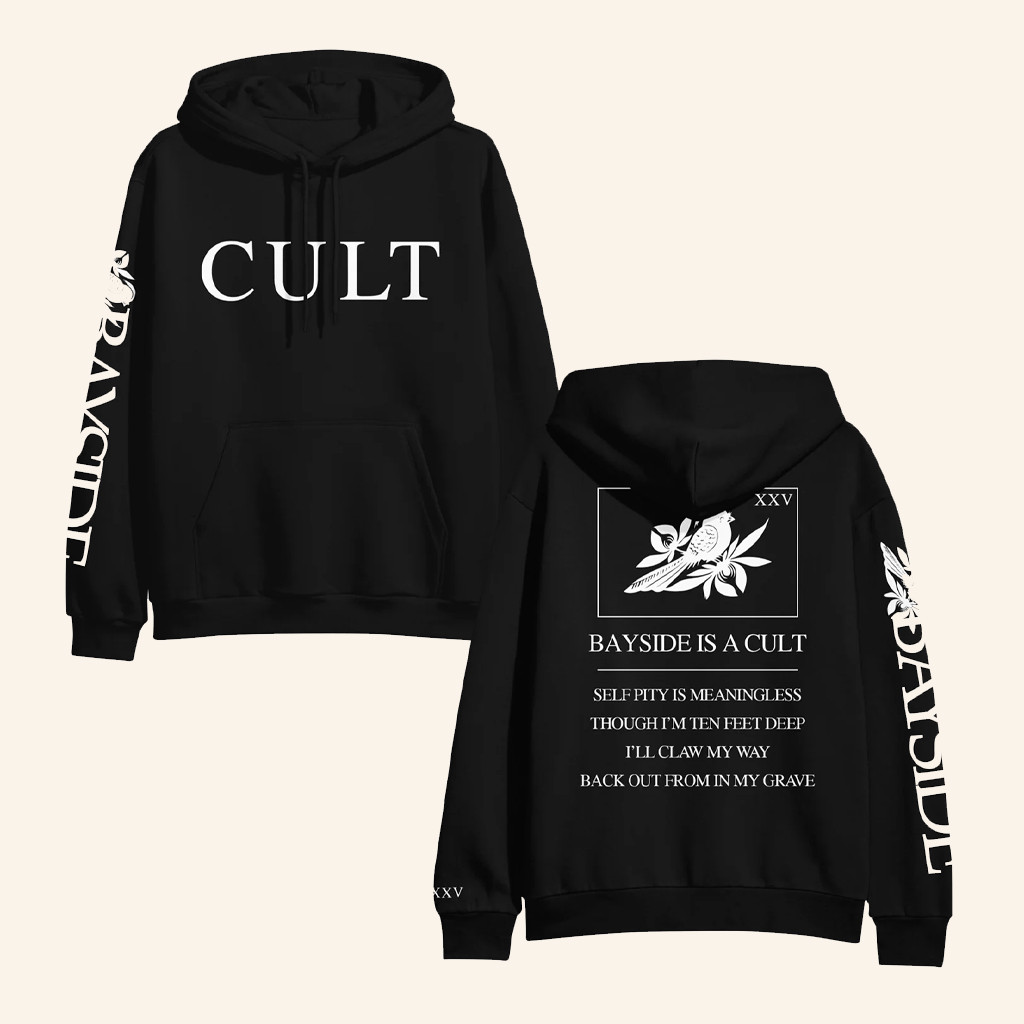 Bayside Merch Cult Black Hoodie Christmas Gifts For Music Lovers