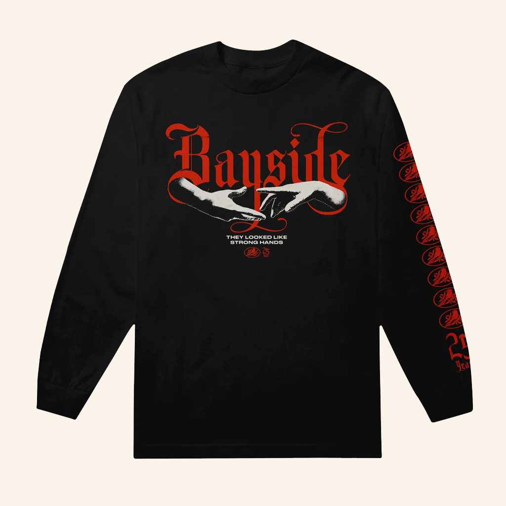 Bayside Merch Strong Hands Black Long Sleeve T-Shirt Christmas Gifts For Son Bayside Merch Strong Hands Black Long Sleeve T-Shirt Christmas Gifts For Son