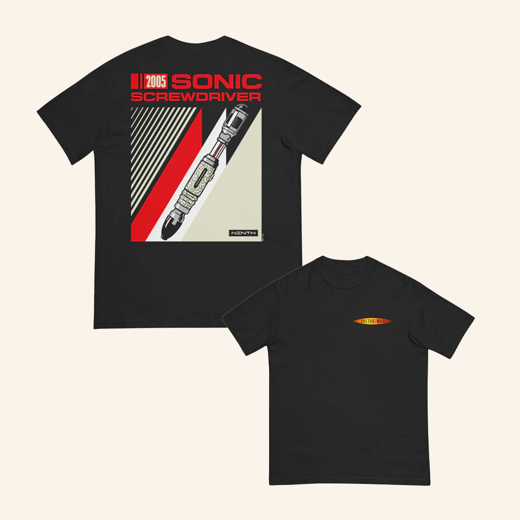 BBC Merch Doctor Who Sonic Screwdriver Ninth Shirt Birthday Gift For Husband BBC Merch Doctor Who Sonic Screwdriver Ninth Shirt Birthday Gift For Husband