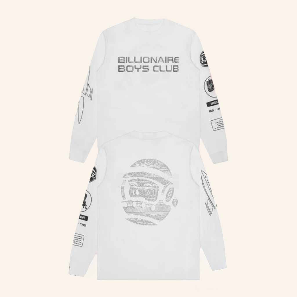 Bbcicecream Merch Billionaire Boys Club Logo White Long Sleeve Shirt Gifts For Boyfriend Bbcicecream Merch Billionaire Boys Club Logo White Long Sleeve Shirt Gifts For Boyfriend