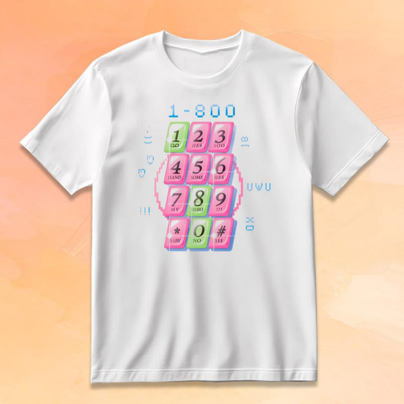 BBNO Merch 1 800 Cell White T-Shirt Birthday Ideas For Girlfriend