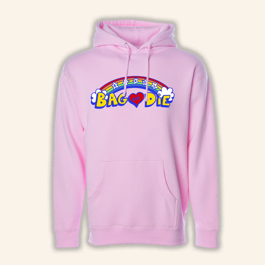BBNO Merch Bag Or Die Rainbow Hoodie Gifts For Rapper Fans BBNO Merch Bag Or Die Rainbow Hoodie Gifts For Rapper Fans