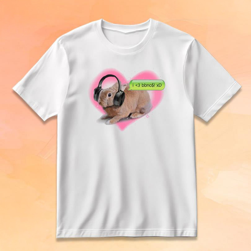 BBNO Merch Bunny Headphones Shirt Unique Gifts For Music Lovers