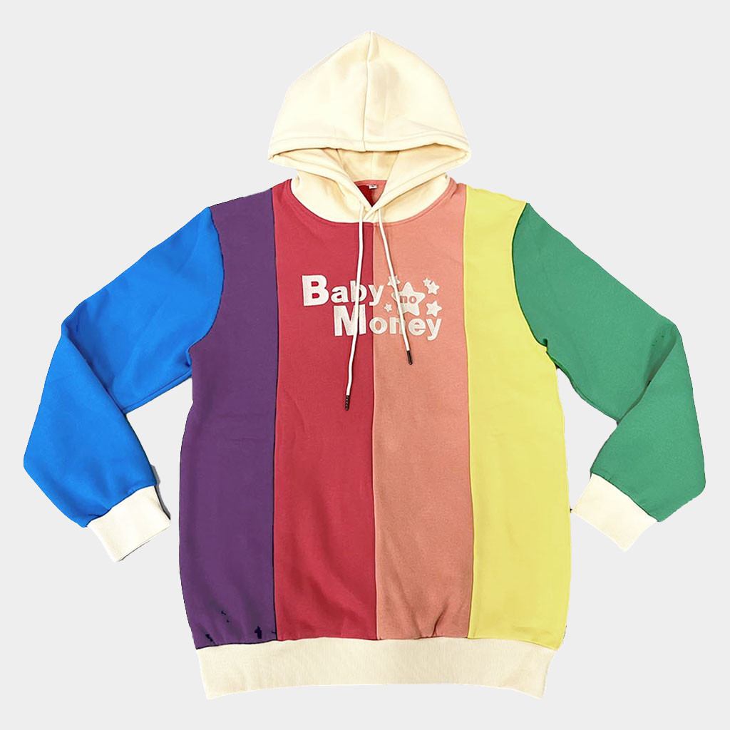 BbnoS Merch Baby No Money Rainbow Hoodie Birthday Presents For Boyfriend
