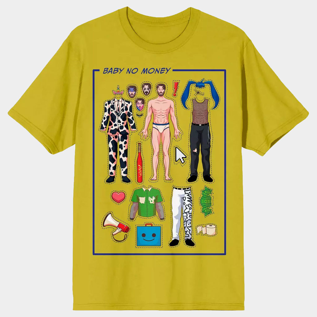 BbnoS Merch bbnoS Paper Doll T-Shirt Baby No Money Shirt Gifts For Rapper Fans