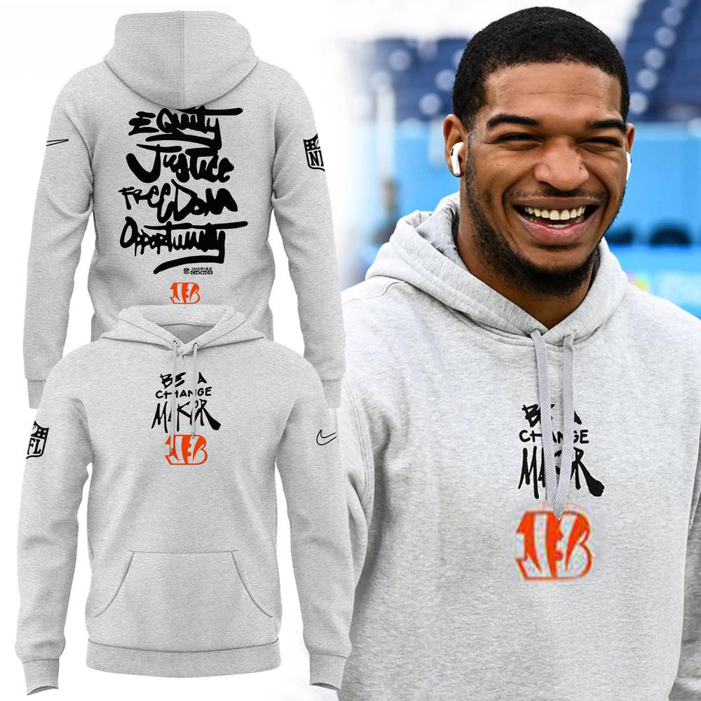 Be A Change Maker Cincinnati Bengals Hoodie Presents For Football Lovers