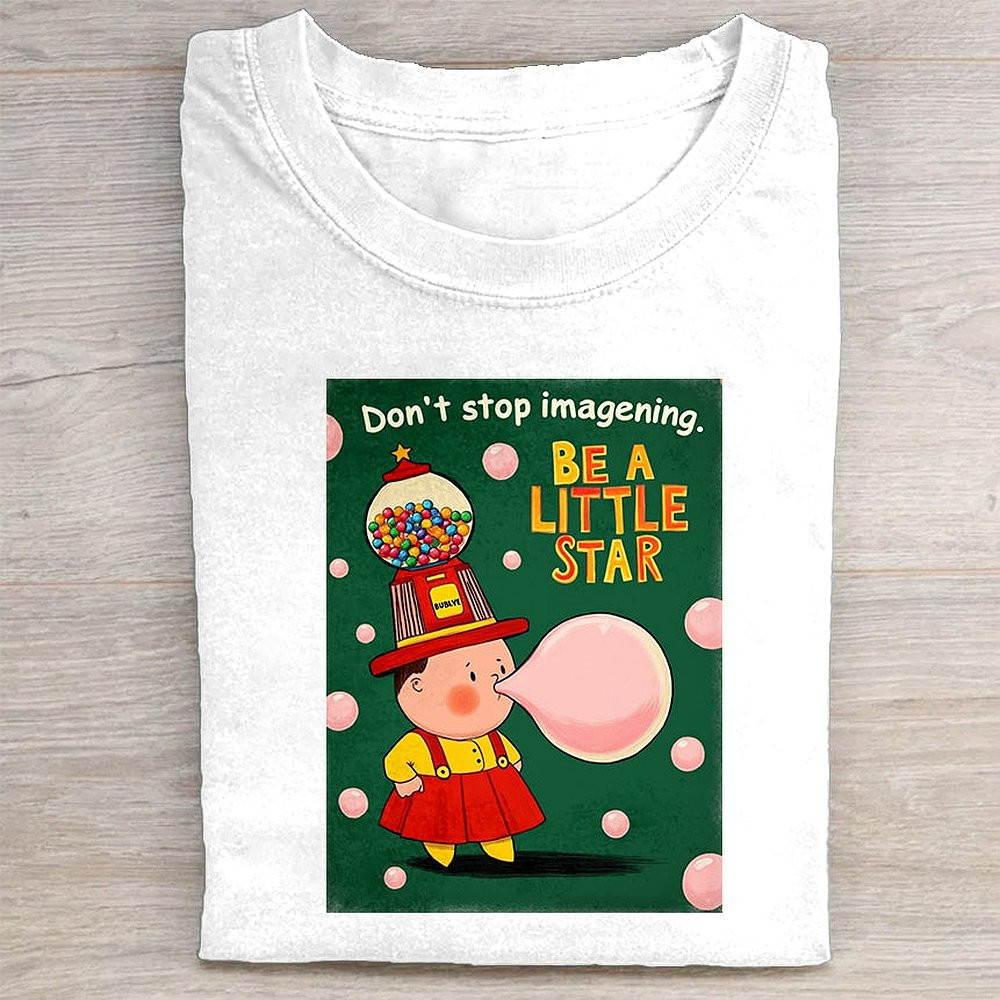 Be A Little Star Kids' Imagination T-Shirt Cute Motivational Tee For Children