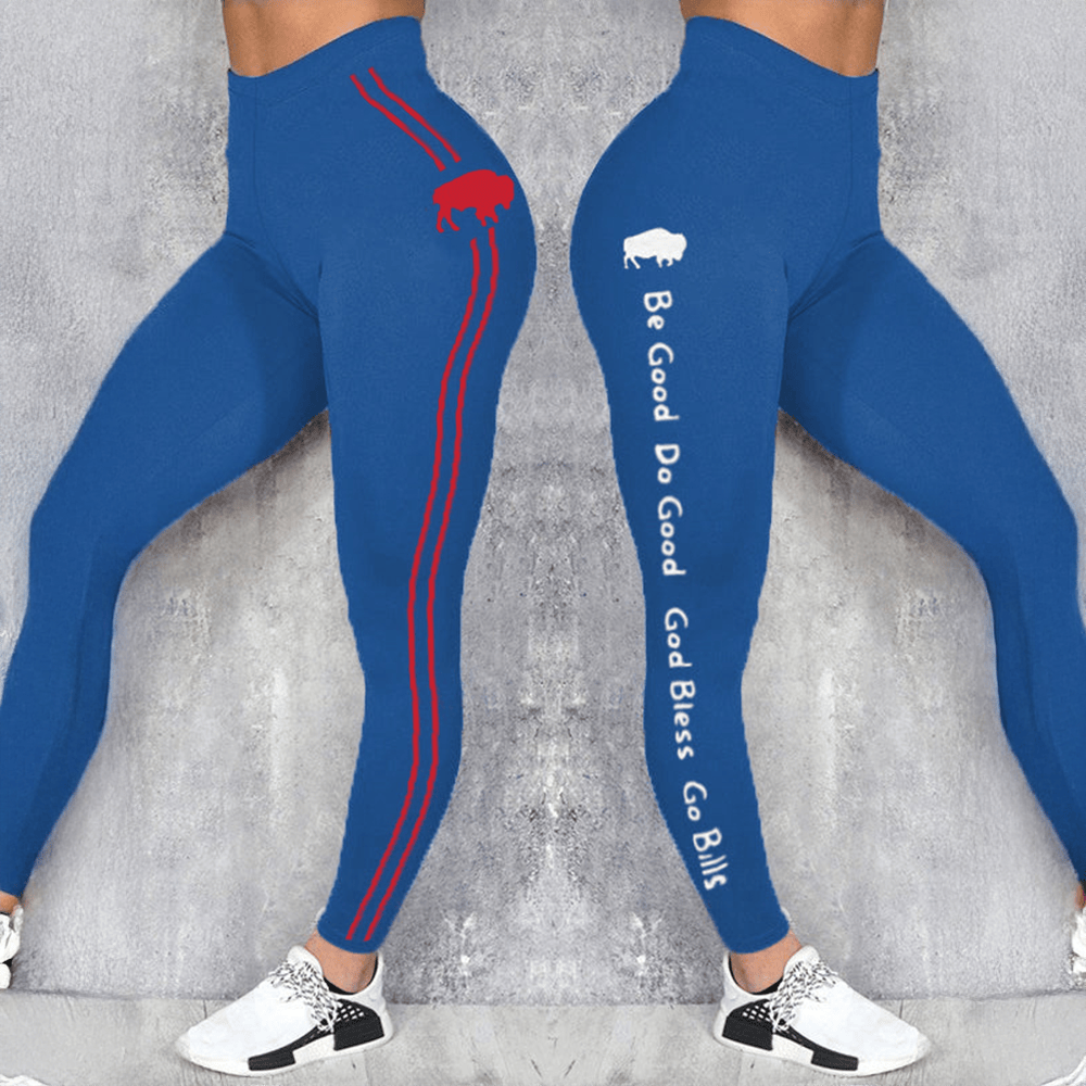 Be Good Do Good God Bless Leggings Buffalo Bills Clothing Gift For Yoga Doers