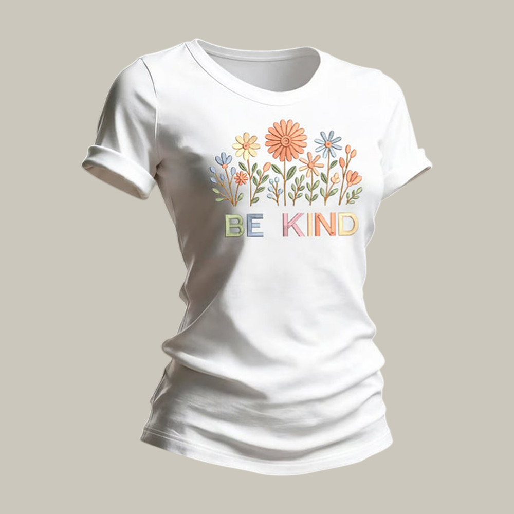 Be Kind Floral T-Shirt God Is Good Shirt Kindness Message Gift For Mother